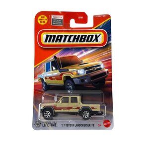Matchbox 2025 New Toyota Land Cruiser 78 Beige Red 108/125 Off-Road SUV Diecast